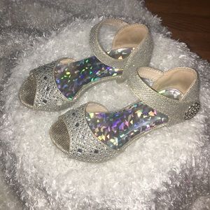 13 Silver Lucky Tip high heels